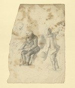 Wasserinspektor Steinhöfer, verso: Skizzen eines Mannes