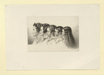 Lotte Hassenpflugs (geb. Grimm) vier Kinder und Ludwig Grimms Tochter Ideke, Porträts im Profil nach links (Stoll 47)
