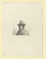 Karel Dujardin, Brustbild, Porträt im Viertelprofil nach links, Radierung nach einer fremden Vorlage (Stoll 88)