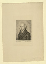 Joseph Rinald, Brustbild, Porträt im Viertelprofil nach links, nach einer Zeichnung von Wolf Rinald (Stoll 84)