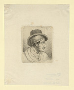 Carlutschi, ein Kutscher aus Neapel, Brustbild, Porträt im Profil nach rechts