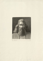 Römer mit langem Haar und Vollbart, Brustbild, Porträt en face
