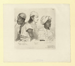 Drei Orientalen, Halbfiguren, zwei Porträts im Profil, ein Porträt im Halbprofil