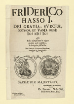 Münzentwürf mit Friedrich I. Landgraf von Hessen-Kassel, König von Schweden