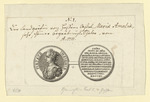 Medaillenentwurf, Maria Anna Amalie Landgräfin von Hessen-Kassel