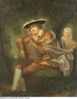 Johann Christian Samuel Gohl, Schüler und späterer Schwiegersohn der Malerin, und sie selbst im Hintergrund