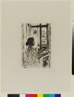 Schreibende Dame am Fenster